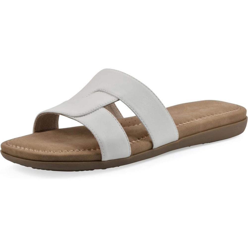 imageCLIFFS BY WHITE MOUNTAIN Womens Fraida Slide SandalWhiteNubuck