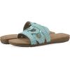 imageCLIFFS BY WHITE MOUNTAIN Womens Fraly CutOut Slide SandalLt BlueRaffia