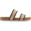 imageCLIFFS BY WHITE MOUNTAIN Womens Tropical Double Strap Slide SandalBrownSmooth