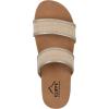 imageCLIFFS BY WHITE MOUNTAIN Womens Tropical Double Strap Slide SandalPlatinoMetallicSmooth