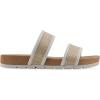 imageCLIFFS BY WHITE MOUNTAIN Womens Tropical Double Strap Slide SandalWhiteSmooth