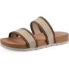 imageCLIFFS BY WHITE MOUNTAIN Womens Tropical Double Strap Slide SandalBrownSmooth