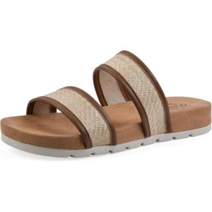 imageCLIFFS BY WHITE MOUNTAIN Womens Tropical Double Strap Slide SandalBrownSmooth