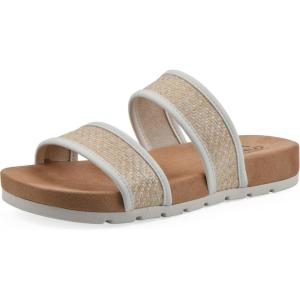 imageCLIFFS BY WHITE MOUNTAIN Womens Tropical Double Strap Slide SandalWhiteSmooth