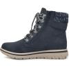 imageCLIFFS BY WHITE MOUNTAIN Womens Hearty Cushioned LaceUp City Hiker Ankle BootNavyFabricSweater