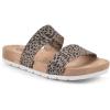 imageCLIFFS BY WHITE MOUNTAIN Womens Tahlie Slide SandalTanCheetahFabric