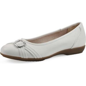 imageCLIFFS BY WHITE MOUNTAIN Womens Calming Cushioned Ballet FlatWhiteSmooth