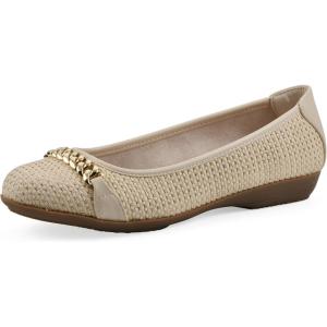 imageCLIFFS BY WHITE MOUNTAIN Womens Charmed Cushioned Ballet FlatGoldMultiCanvas