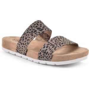imageCLIFFS BY WHITE MOUNTAIN Womens Tahlie Slide SandalTanCheetahFabric