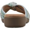 imageCLIFFS BY WHITE MOUNTAIN Womens Blinding Woven Slide SandalGreenMultiFabric