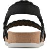imageCLIFFS BY WHITE MOUNTAIN Womens Treat Double Strap SlingBack SandalBlackSmooth