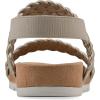 imageCLIFFS BY WHITE MOUNTAIN Womens Treat Double Strap SlingBack SandalPlatinoMetallicSmooth