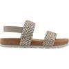 imageCLIFFS BY WHITE MOUNTAIN Womens Treat Double Strap SlingBack SandalPlatinoMetallicSmooth