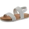 imageCLIFFS BY WHITE MOUNTAIN Womens Treat Double Strap SlingBack SandalWhiteSmooth