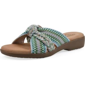 imageCLIFFS BY WHITE MOUNTAIN Womens Blinding Woven Slide SandalGreenMultiFabric