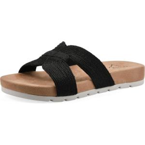 imageCLIFFS BY WHITE MOUNTAIN Womens Tindra Slide SandalBlackRaffia
