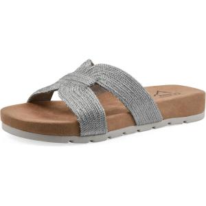 imageCLIFFS BY WHITE MOUNTAIN Womens Tindra Slide SandalSilverRaffia