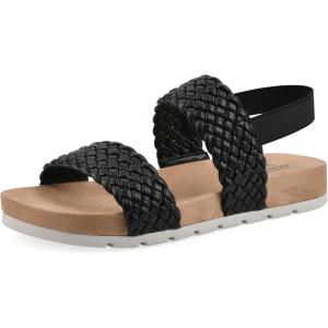 imageCLIFFS BY WHITE MOUNTAIN Womens Treat Double Strap SlingBack SandalBlackSmooth