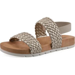 imageCLIFFS BY WHITE MOUNTAIN Womens Treat Double Strap SlingBack SandalPlatinoMetallicSmooth