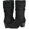 imageCliffs by White Mountain Womens Angelie Cushioned Rouched Block Heel Mid Shaft BootBlackFabric