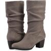 imageCliffs by White Mountain Womens Angelie Cushioned Rouched Block Heel Mid Shaft BootStoneFabric