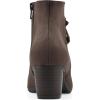 imageCliffs by White Mountain Womens Angelo Cushioned Block Heel Ankle Shootie BootDk BrownFabric