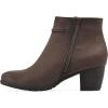 imageCliffs by White Mountain Womens Angelo Cushioned Block Heel Ankle Shootie BootDk BrownFabric