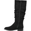 imageCliffs by White Mountain Womens Barnes Cushioned Rouched Tall Shaft BootBlackFabric
