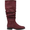 imageCliffs by White Mountain Womens Barnes Cushioned Rouched Tall Shaft BootBurgundyFabric
