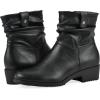 imageCliffs by White Mountain Womens Dunia Cushioned Rouched Ankle BootieBlackSmooth