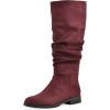 imageCliffs by White Mountain Womens Barnes Cushioned Rouched Tall Shaft BootBurgundyFabric