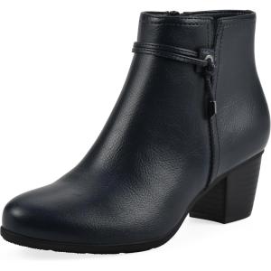 imageCliffs by White Mountain Womens Angelo Cushioned Block Heel Ankle Shootie BootNavySmooth
