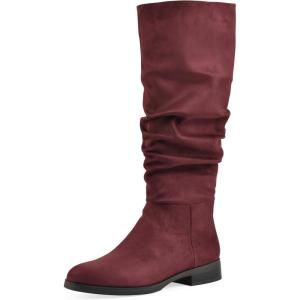 imageCliffs by White Mountain Womens Barnes Cushioned Rouched Tall Shaft BootBurgundyFabric