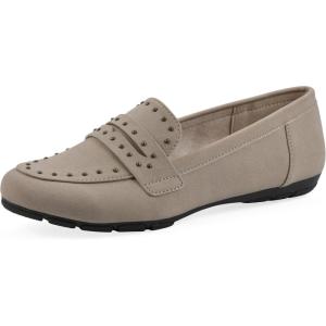 imageCliffs by White Mountain Womens Giada Cushioned Driving Moccasin Loafer FlatTaupeSuededSmooth