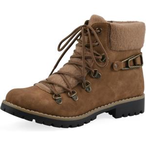 imageCliffs by White Mountain Womens Pioneer Cushioned LaceUp City Hiker Ankle BootieTanNubuck