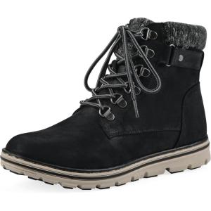 imageCliffs by White Mountain Womens Kimora Cushioned LaceUp City Hiker Ankle BootieBlackFabric