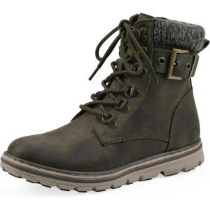 imageCliffs by White Mountain Womens Kimmie Cushioned LaceUp City Hiker Ankle BootieOliveFabric