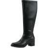 imageCliffs by White Mountain Womens Humbert Cushioned Block Heel Tall Shaft BootBlackSmooth