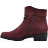 image:imageCLIFFS BY WHITE MOUNTAIN Womens Durbon Cushioned Ankle BootiesBurgundyFabric