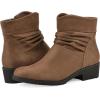 image:imageCLIFFS BY WHITE MOUNTAIN Womens Durbon Cushioned Ankle BootiesLt BrownFabric