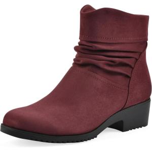image:imageCLIFFS BY WHITE MOUNTAIN Womens Durbon Cushioned Ankle BootiesBurgundyFabric