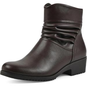 image:imageCLIFFS BY WHITE MOUNTAIN Womens Durbon Cushioned Ankle BootiesDk BrownSmooth