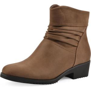 image:imageCLIFFS BY WHITE MOUNTAIN Womens Durbon Cushioned Ankle BootiesLt BrownFabric