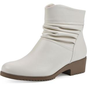 image:imageCLIFFS BY WHITE MOUNTAIN Womens Durbon Cushioned Ankle BootiesWinter WhiteSmooth