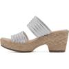 image:imageCLIFFS BY WHITE MOUNTAIN Womens Bia Platform Slide SandalWhiteSilverMesh