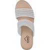 image:imageCLIFFS BY WHITE MOUNTAIN Womens Bia Platform Slide SandalWhiteSilverMesh