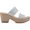 image:imageCLIFFS BY WHITE MOUNTAIN Womens Bia Platform Slide SandalWhiteSilverMesh