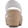 image:imageCLIFFS BY WHITE MOUNTAIN Womens Bia Platform Slide SandalWhiteSilverMesh