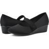 image:imageCLIFFS BY WHITE MOUNTAIN Womens Brightly Cushioned Mary Jane Wedge HeelBlackNylon