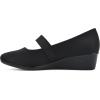 image:imageCLIFFS BY WHITE MOUNTAIN Womens Brightly Cushioned Mary Jane Wedge HeelBlackNylon